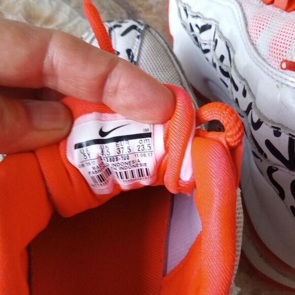 Nike Air Max 95 QS GS Shoes Cramoisi White Black Orange AH3808-100 Youth Size 5 - Picture 8 of 8
